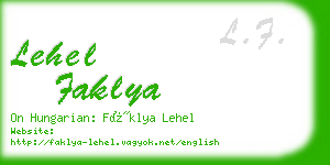 lehel faklya business card